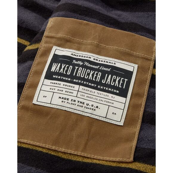 Huckberry x Grateful Dead Flannel-Lined Waxed Trucker Jacket Flint & Tinder S - Picture 9 of 14